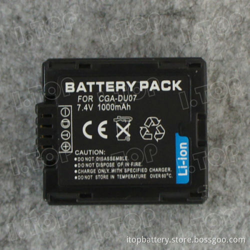 High Quality 1000mAh Camera Battery for Panasonic VW-VBD070/CGA-DU07, China Factory Price